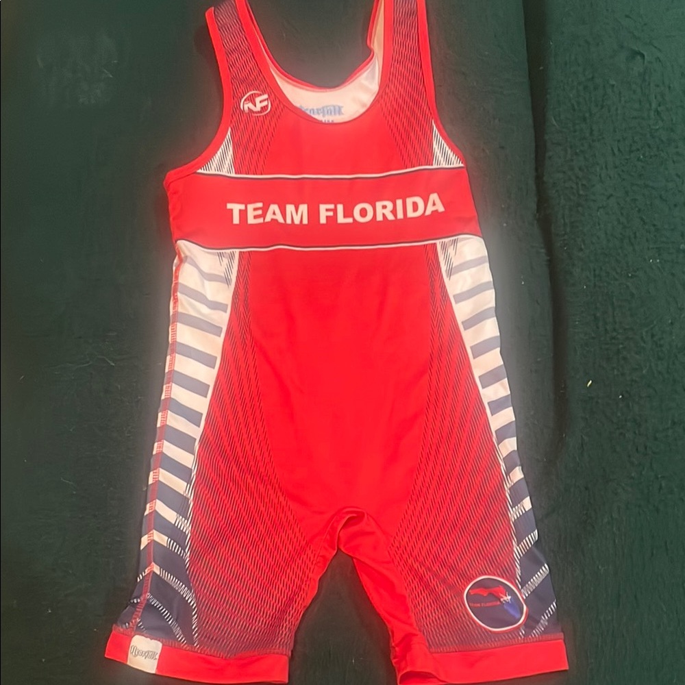 Team Florida Kids Wrestling Singlet - Red